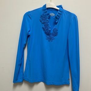 Lilly Pulitzer Frida long sleeve flower polo, barely worn